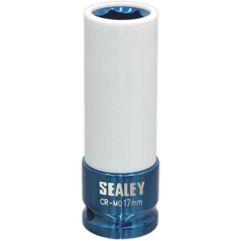 Image of Loops 17mm Alloy Wheel Impact Socket - 1/2" Square Drive - Rim Protect Sleeved Socket Multi