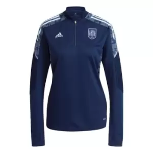 Image of adidas Spain Condivo 21 Training Top Womens - Team Navy / Glow Blue