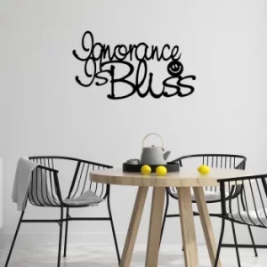 Image of Ignorance Is Bliss Black Decorative Metal Wall Accessory