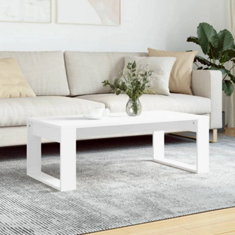 Image of Vidaxl Coffee Table White 102X50X35cm Engineered Wood, White 823358