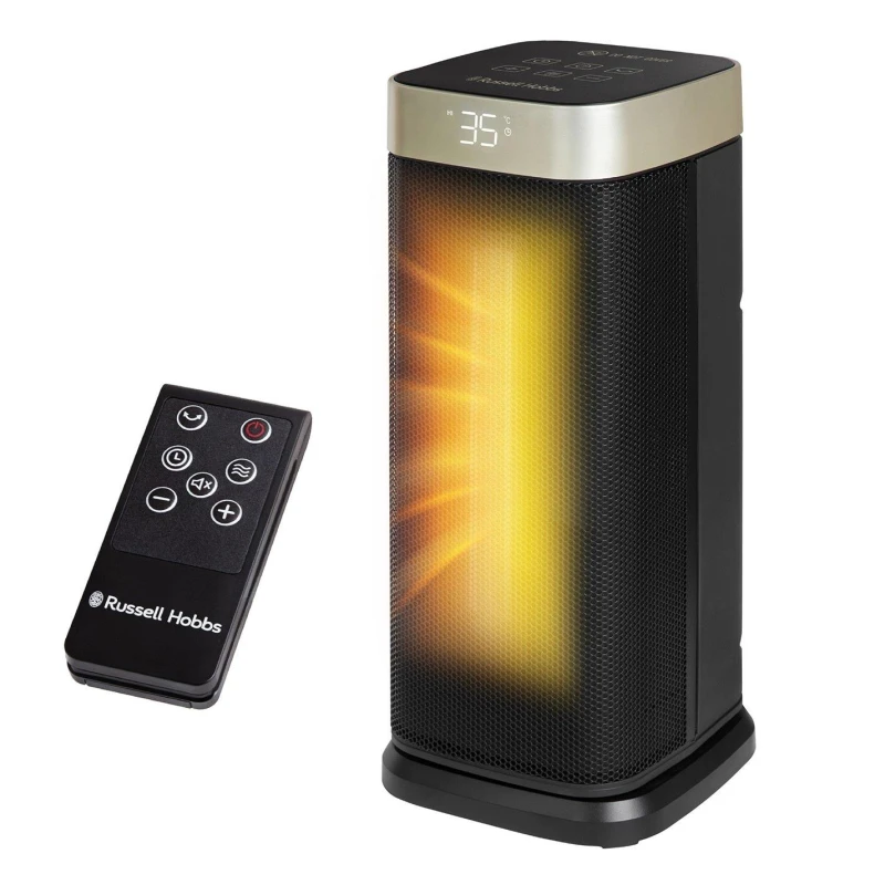 Image of Russell Hobbs RHCTH2002G Portable Ceramic Fan Heater - Black & Gold,Black 5056233836010
