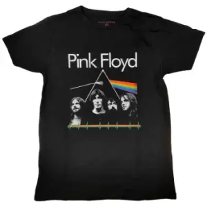 Image of Pink Floyd - Dark Side of the Moon Band & Pulse Unisex Medium T-Shirt - Black