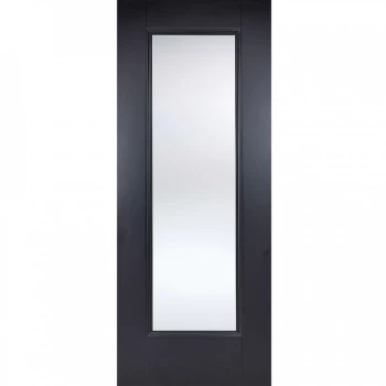 Image of LPD Eindhoven Black Primed Glazed Internal Door - 1981mm x 838mm (78 inch x 33 inch)