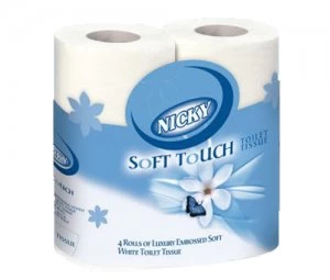 Image of Sofidel UK Nicky Soft Touch Toilet Tissue - 4 Pack