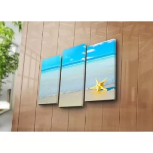 Image of 3NATPAT-45 Multicolor Decorative Canvas Painting (3 Pieces)