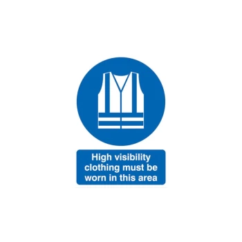 Image of Hi-visibility Clothing Must Be Worn Rigid PVC Sign - 420 X 594MM
