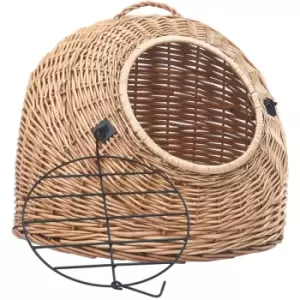 Image of Vidaxl - Cat Transporter 50x42x40cm Natural Willow Brown