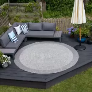 Image of Harbour Lifestyle - Athena Weatherproof Outdoor Rug - Shale Grey - 300cm Round