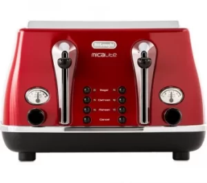 Image of DeLonghi Icona Micalite CTOM4003R 4 Slice Toaster