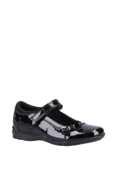 Image of Hush Puppies Black Carrie Junior Leather School Shoe