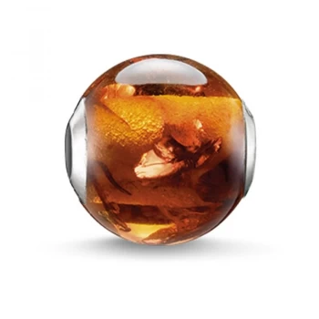 Image of Ladies Thomas Sabo Sterling Silver Karma Beads - Amber Bead