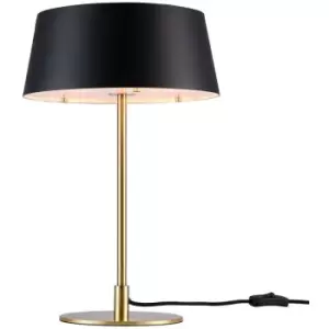 Image of Nordlux Clasi Table Lamp with Round Tapered Shade Black E14