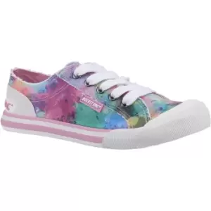 Image of Rocket Dog Womens Jazzin Candy Tie Dye Lace Up Plimsolls UK Size 8 (EU 41)