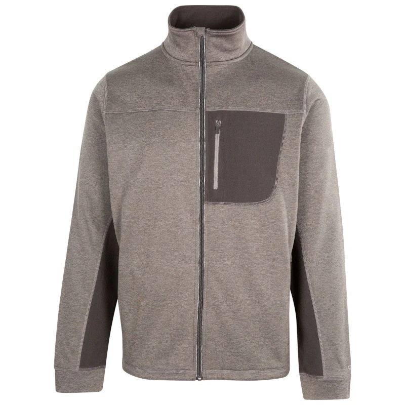 Image of Trespass Trespass Men Radnage Marl AT200 Fleece Jacket in Dark Grey Size: large Dark Grey L Male 5063238620322