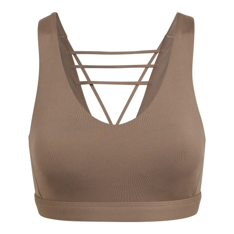 Image of adidas Coreflow Luxe Medium-Support Bra Womens Medium Impact Sports - Brown Brown 2XL (A-C)