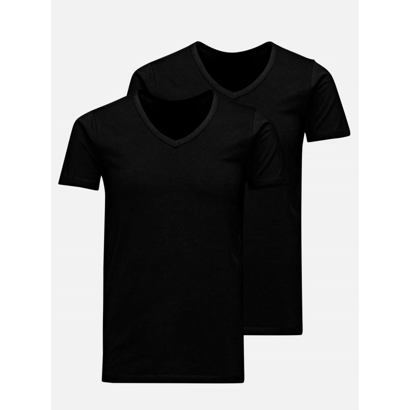 Image of Jack and Jones 2-pack V-Neck T-Shirt Mens Black male L