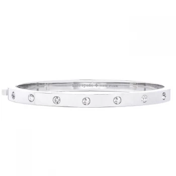 Image of Kate Spade Kate Spade Hinged Bangle Womens - Silver