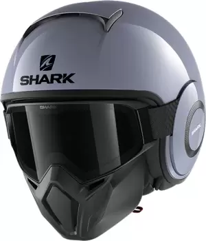 Image of Shark Street-Drak Blank Jet Helmet, grey, Size L, grey, Size L