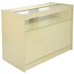 Image of MonsterShop B1200 Shop Counter Retail Glass Showcase Display - Maple