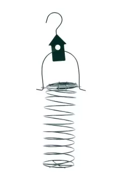 Image of Metal Hanging Bird Feeder with Bird Decoration, Bird House