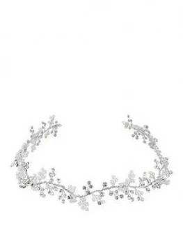 Image of Jon Richard Jon Richard Lydia Statement Pearl And Crystal Hair Vine