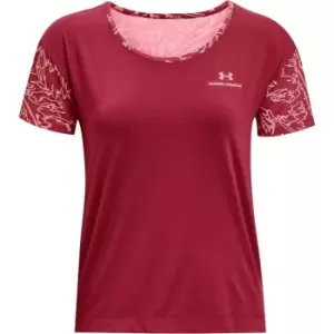 Image of Under Armour Rush Novelty Short Sleeve T-Shirt Womens - Red