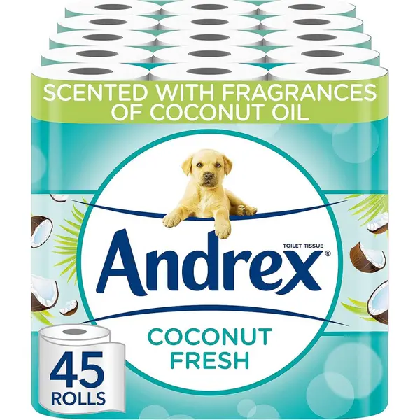 Image of Andrex Coconut Fresh 45 Toilet Rolls