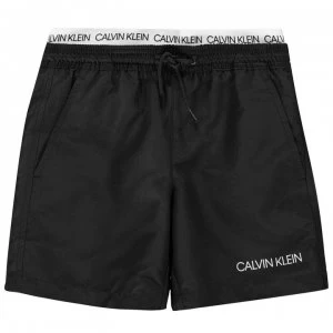 Image of Calvin Klein Calvin Double Band Swim Shorts - Black