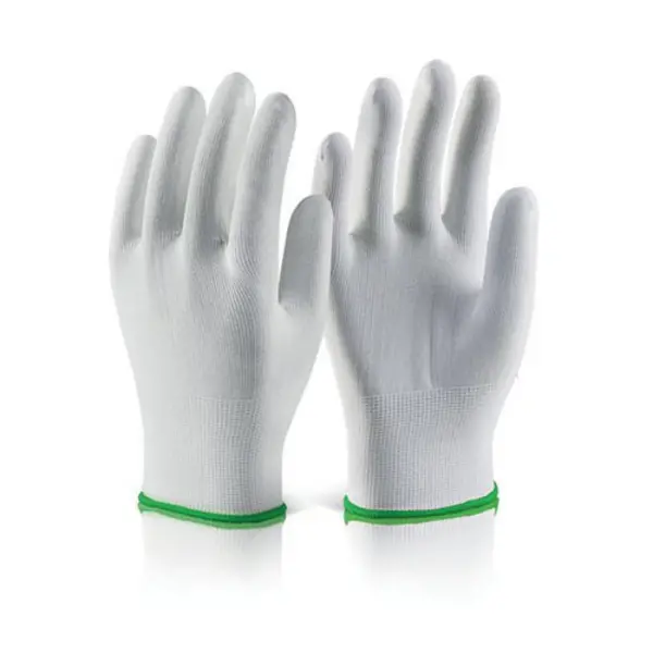 Image of Beeswift Beeswift Polyester Knitted Liner Gloves (Pack of 10) White L EC11NL