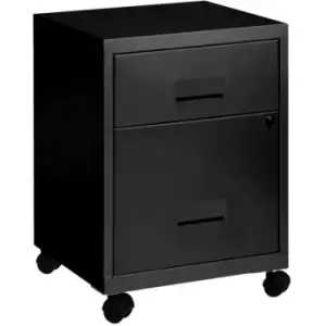 Image of Pierre Henry Combi Filing Cabinet 2 Drawer - Black