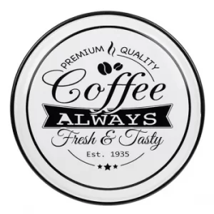 Image of Vintage Enamel Plaque Round Coffee