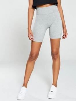 Image of Nike NSW Leg -A-See Bike Short - Grey Heather , Dark Grey Heather, Size L, Women
