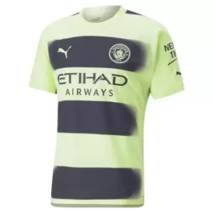 Image of Puma Manchester City Authentic Third Shirt 2022 2023 Adults - Blue