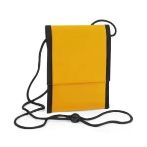 Image of Bagbase Unisex Adult Recycled Crossbody Bag (One Size) (Mustard Yellow)