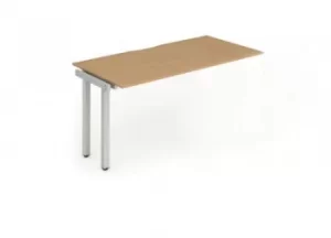 Image of Trexus Bench Desk Single Extension Silver Leg 1400x800mm Oak Ref BE333