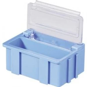 Image of SMD box Blue Lid colour Transparent L x W x H 37 x 12