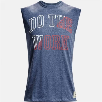 Image of Urban Armor Gear Project Rock Do The Work Tank Top Mens - Blue/White