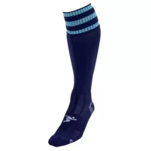 Image of PT 3 Stripe Pro Football Socks LBoys Navy/Sky