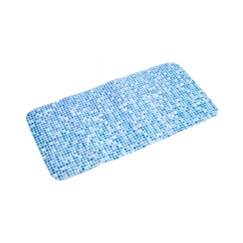 Image of Croydex Mosaic Bath Mat Blue
