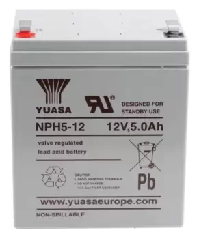 Image of Yuasa 12V NPH5-12 Sealed Lead Acid Battery - 5.1Ah