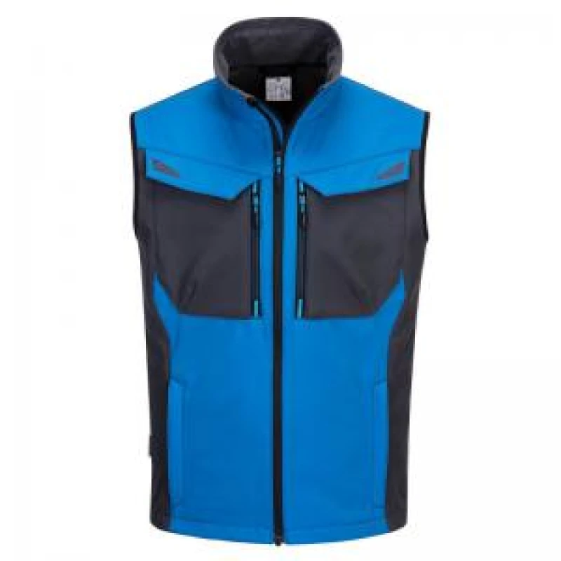 Image of Portwest WX3 Mens Softshell Gilet T751PBRM Colour: Persian Blue