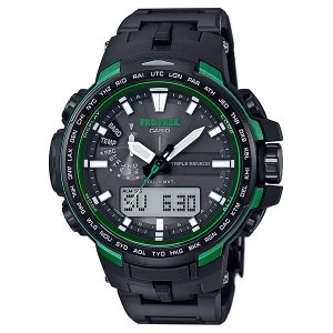Image of Casio PRO TREK Triple Sensor Version 3 TOUGH SOLAR Watch PRW-6100FC-1 - Green