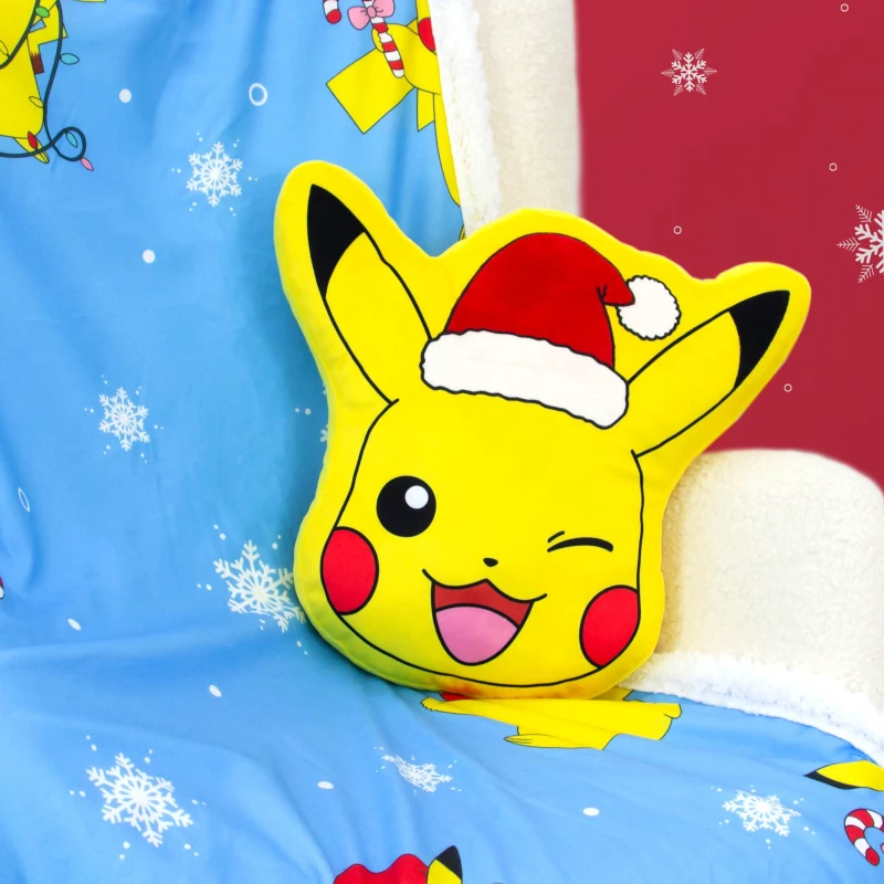 Image of Pokemon Santa Pikachu 3D Cushion Yellow