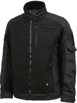 Image of Brandit Ripstop Fleece Jacket, black, Size L, black, Size L