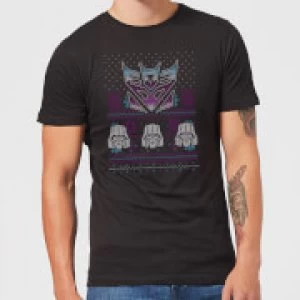 Image of Decepticons Classic Ugly Knit Mens Christmas T-Shirt - Black - XXL
