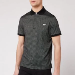 Image of Emporio Armani Textured Polo Shirt Black Size S Men