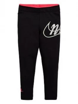 Image of Nike Sportswear Younger Girls Leggings - Black