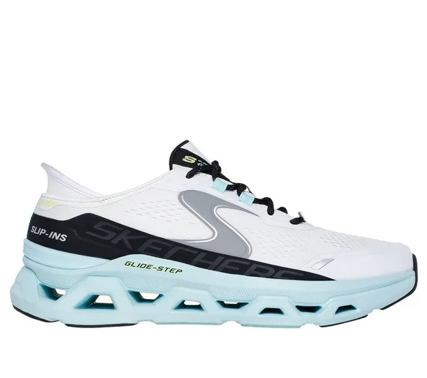 Image of Skechers Slip-ins Glide-Step Altus Trainers White/Blue 7 UK