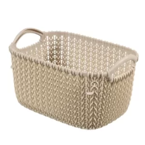 Image of Curver Knit Storage Basket 3 Litres, Sand
