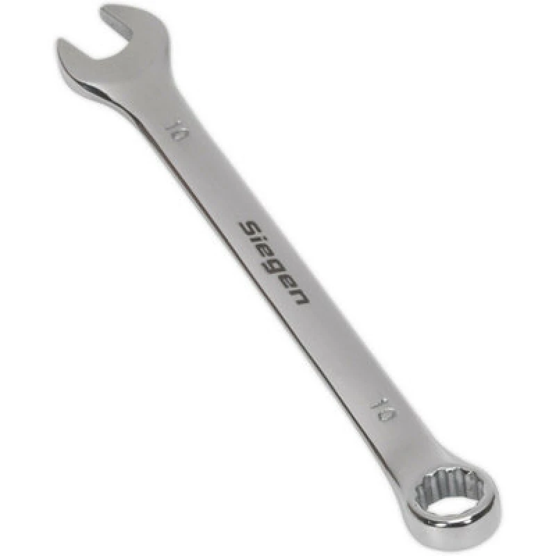 Image of Loops Hardened Steel Combination Spanner - 10mm - Polished Chrome Vanadium Wrench Metallics